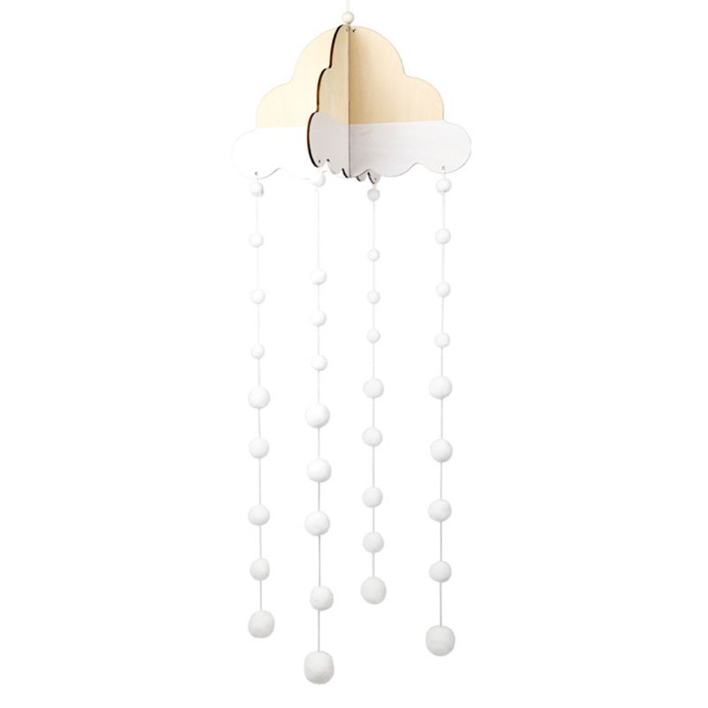 Chuông Gió Di Động Bằng Len Treo Nôi Em Bé Trang Trí Phòng Ngủ