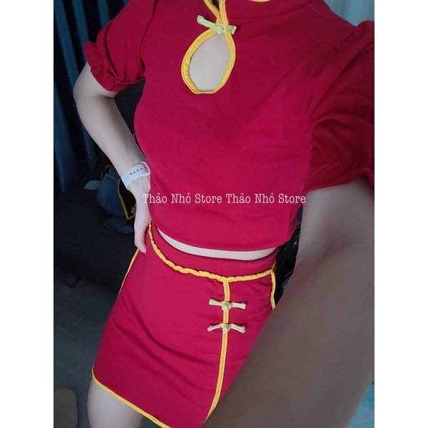 set áo váy ôm thun borip (hình thật shop Thảo Nhỏ Store chụp )