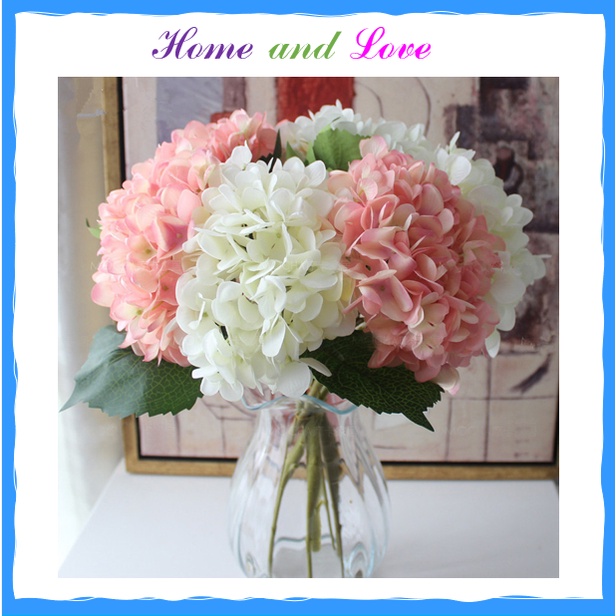 ❤️Hoa Cẩm Tú Cầu Lụa Phủ Silocon/Phấn Sáp Cao Cấp❤️Cảm giác dưỡng ẩm như thật - Hoa Giả Decor , phụ kiện chụp ảnh