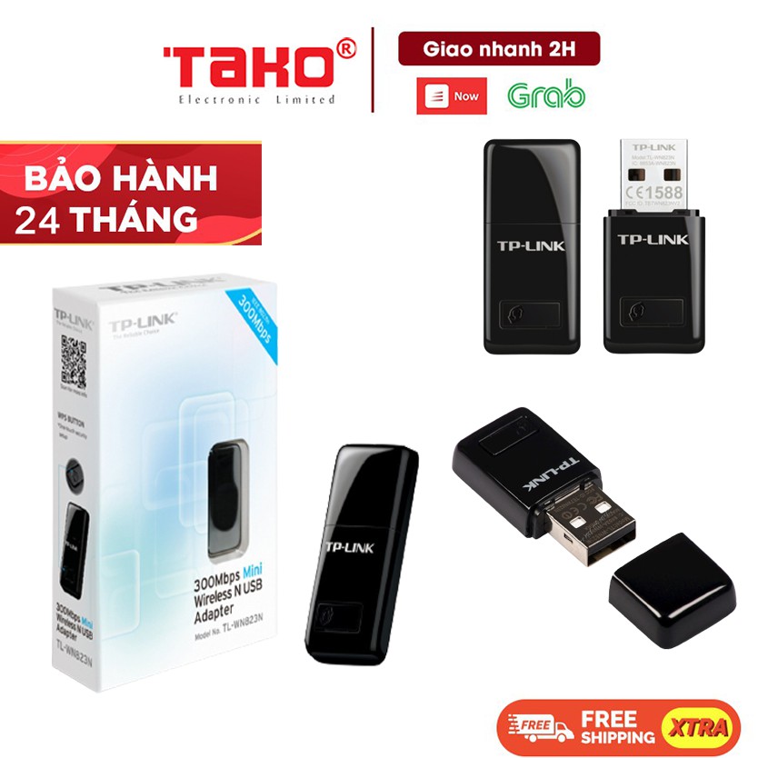 TL-WN823N Bộ chuyển đổi USB chuẩn N không dây Mini tốc độ 300Mbps