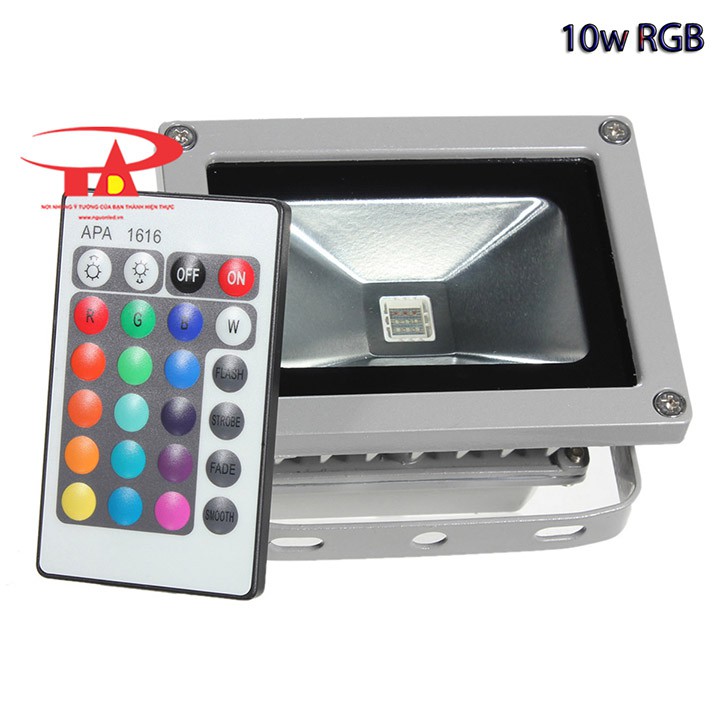 Đèn pha led 10w đổi màu - Pha led 10w rgb