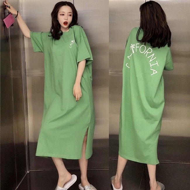 JSC Đầm Ngủ Dáng Rộng Tay Ngắn Plus Size Thời Trang Xuân Thu Cho Nữ