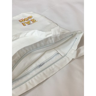 Túi vải Teeworld Canvas Basic Trắng In Chữ Sài Gòn