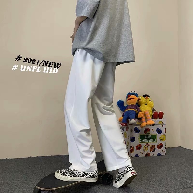 Quần Ống Rộng Màu Trơn Phong Cách Hàn Quốc Mùa Hè 2021 Cho Nam size M-2Xl