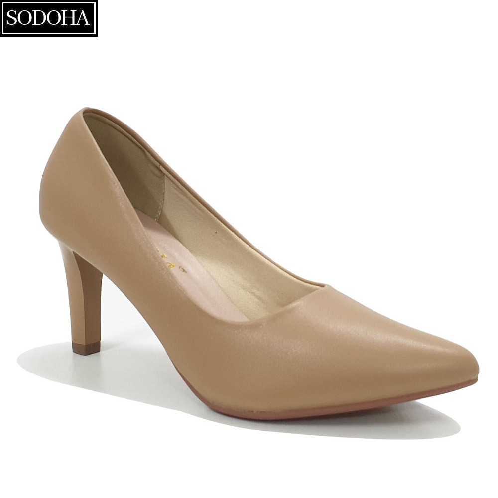 Giày cao gót nữ SODOHA đế cao 7cm thiết kế da mềm đế êm kiểu dáng trẻ trung hiện đại SDH339