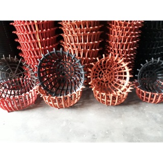 5 chậu nhựa giả gỗ trồng lan hình dấu hỏi F23 hd