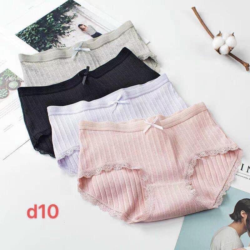 Combo 5 quần lót nữ hàng dệt kim kháng khuẩn mẫu mới siêu đẹp