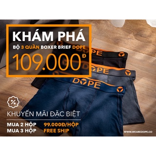 Bộ 3 quần lót boxer brief dope