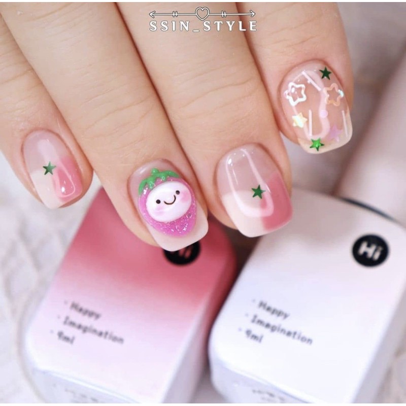 Chính hãng- FreeshipSơn gel thạch cao cấp Hàn Quốc Hi gel nail collection strawberry milk tách set ( giá lẻ 1 chai)