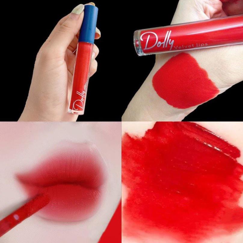 HOT 2020 [Đỏ Lạnh] Son Cao Cấp Dolly Lips Blue Classic 2020 Màu Đỏ Lạnh Ngọt Ngào Quyến Rũ | BigBuy360 - bigbuy360.vn