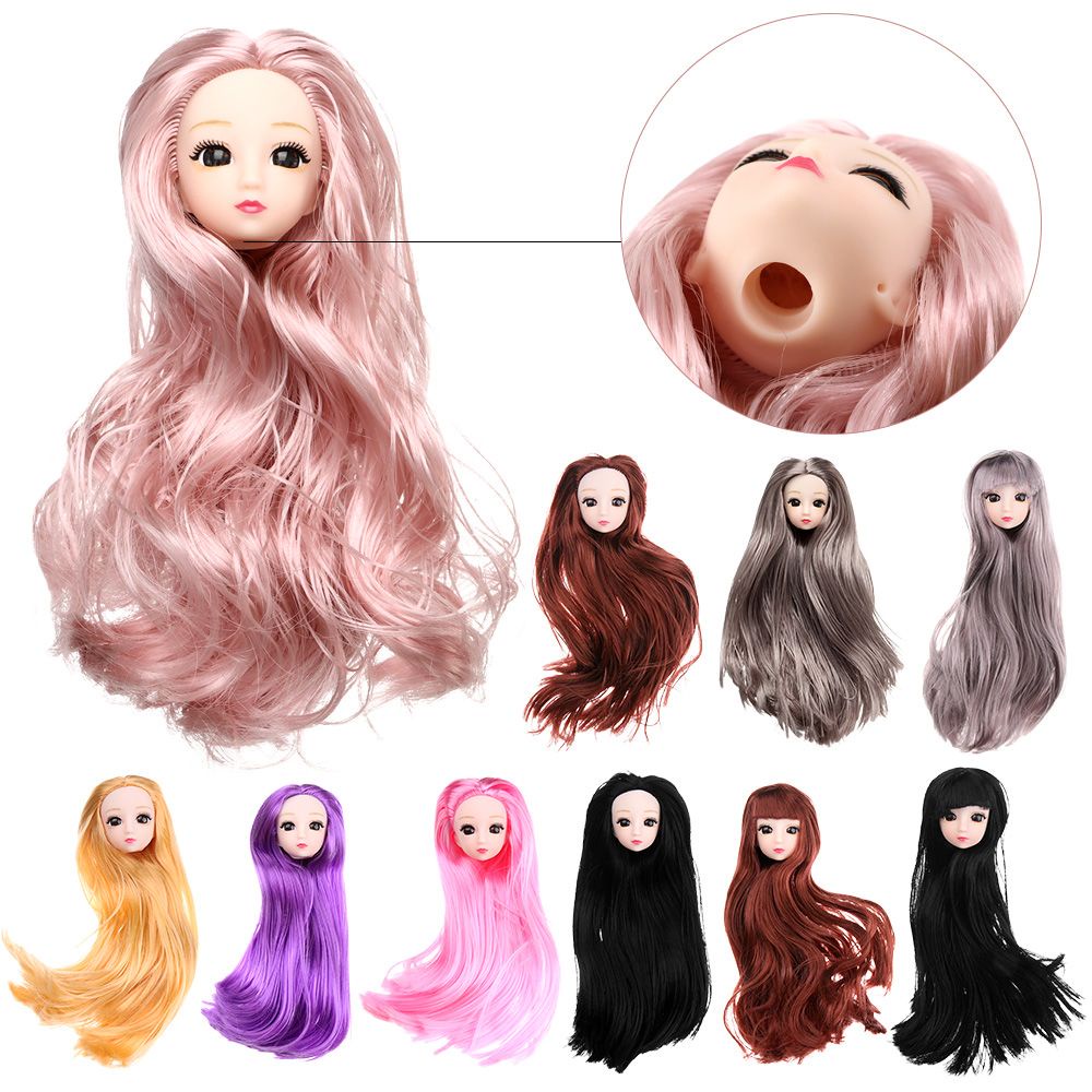 1/6 BJD Đầu búp bê 30cm DIY phụ kiện búp bê món quà đồ chơi cô gái
