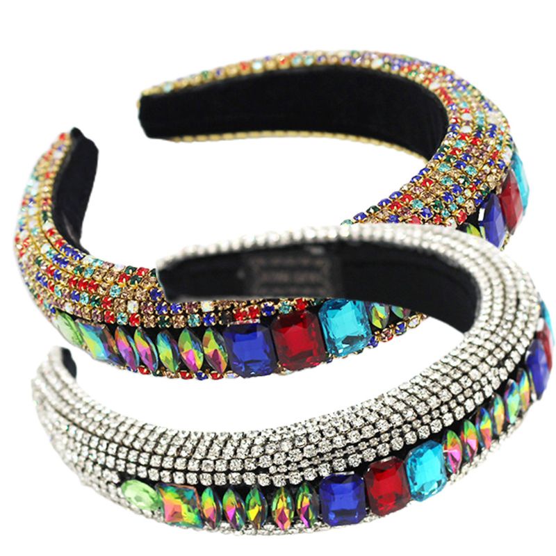 Băng Đô Nhung Đính Đá Lấp Lánh Sang Trọng Cho Nữ