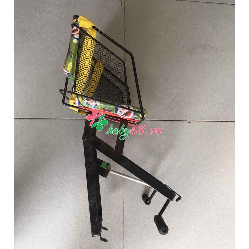 Ghế ngồi xe số sắt bông đen