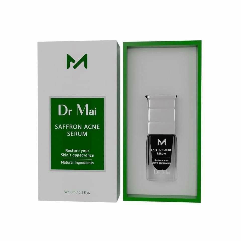 Serum dr mai mix saffron sạch thâm mụn mẫu mới 6ml dành cho da dầu xóa thâm sẹo thiên nhiên thảo mộc chính hãng