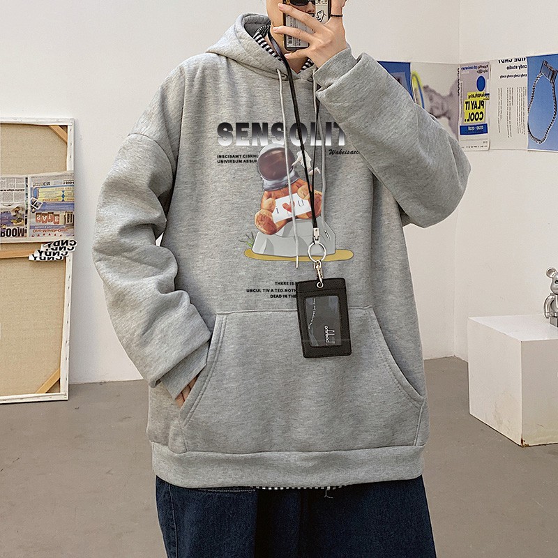 Áo hoodie dáng rộng họa tiết hoạt hình thời trang cá tính cho nam | BigBuy360 - bigbuy360.vn
