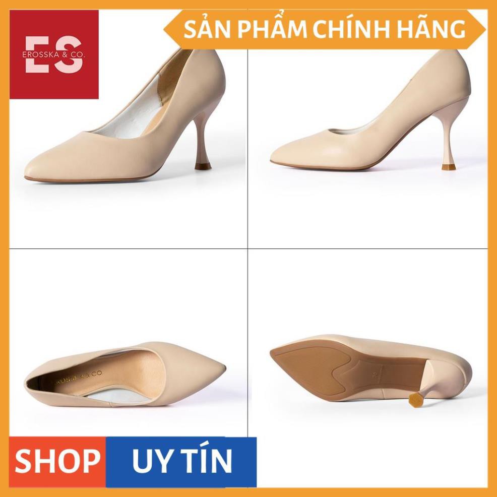 Giày cao gót Erosska thời trang mũi nhọn kiểu dáng cơ bản cao 8cm màu đen _ EP010 | BigBuy360 - bigbuy360.vn