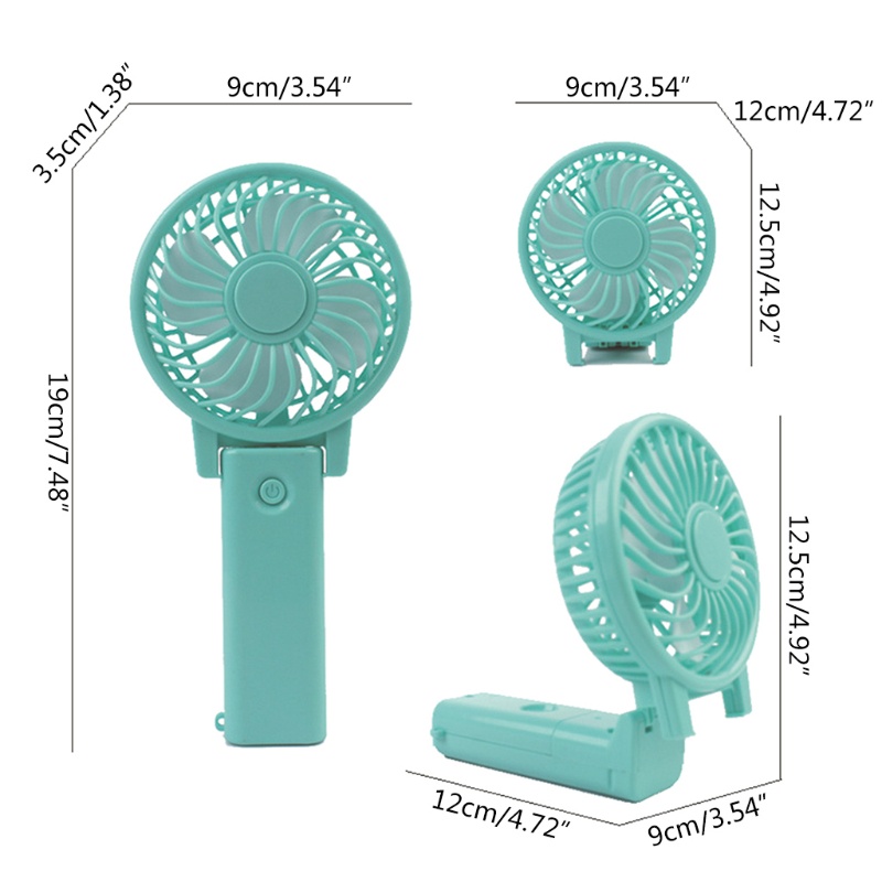 Quạt mini cầm tay dùng pin cho người lớn và trẻ em