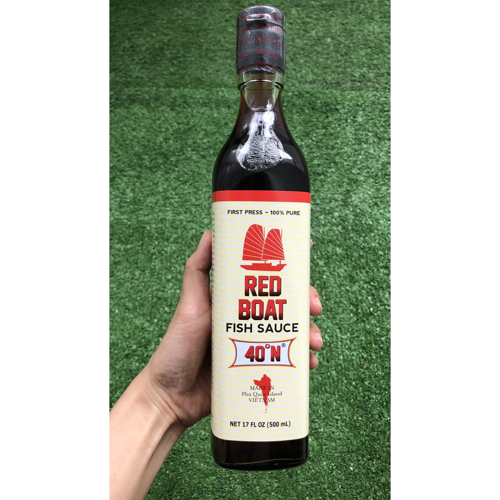 Nước mắm nhĩ nguyên chất truyền thống Phú quốc Red Boat 40N chai 500ml