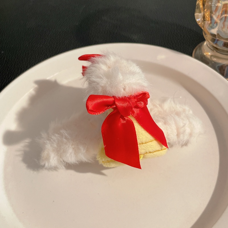 Kẹp tóc càng cua đính lông xù phong cách Hàn Quốc nữ tính