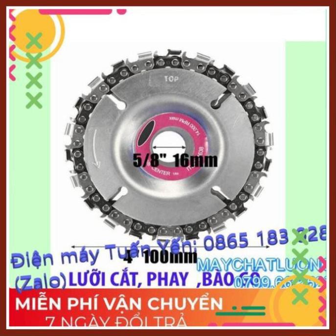 Hàng cao cấp-hỗ trợ ship-chất lượng cao đĩa lưỡi căt xích ,phay ,phay gỗ đã năng gắn máy mài 100MM