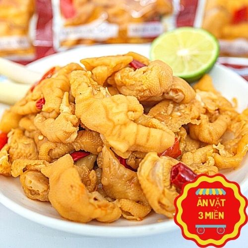 Chân gà rút xương Hoàng Nam Food, chân gà chua cay thơm hạt mắc khén, Đặc sản Lào Cai gói 80gram