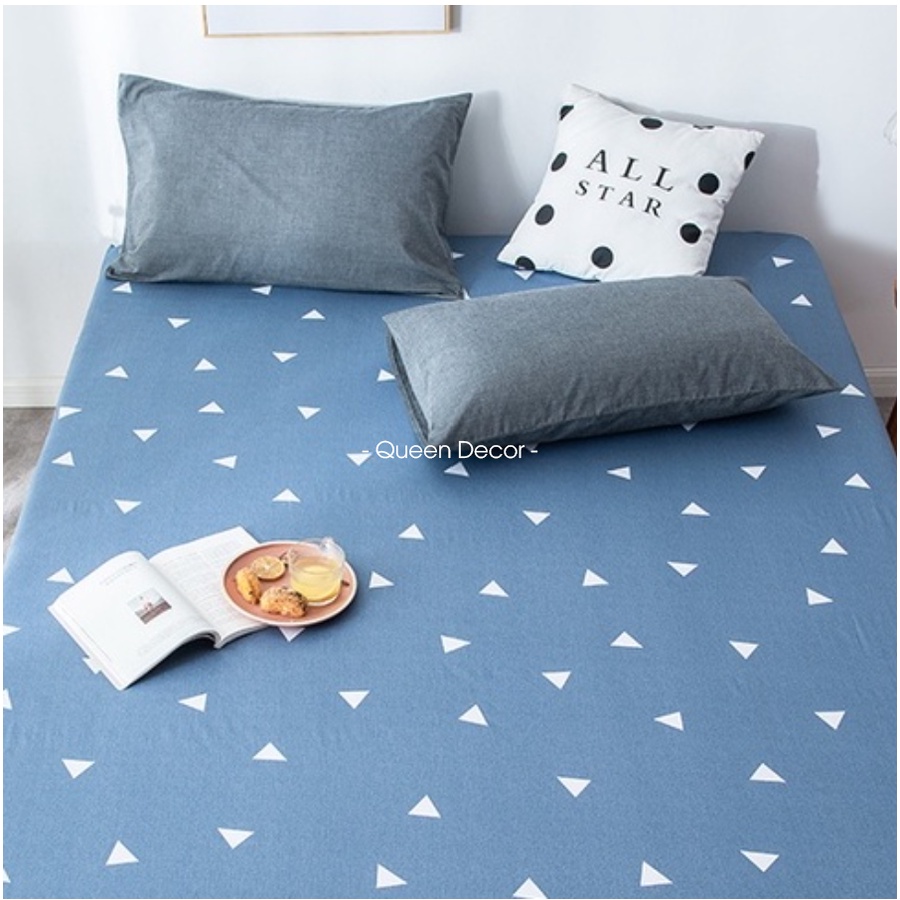 Ga Giường Cotton Poly Bo Chun M2 M4 M6 M8 2M2, Ga Trải Nệm Drap Giường Đủ Họa Tiết (Được Chọn Mẫu) - Queen Decor | BigBuy360 - bigbuy360.vn