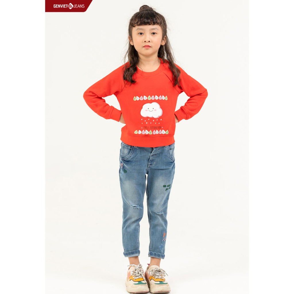  Quần dài Jeans bé gái BQ103J460 GENVIET KID