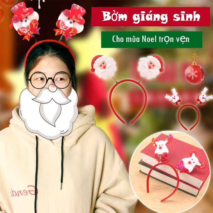 Bờm cài tóc giáng sinh cute dễ thương – Băng đô hình ông già noel 00951