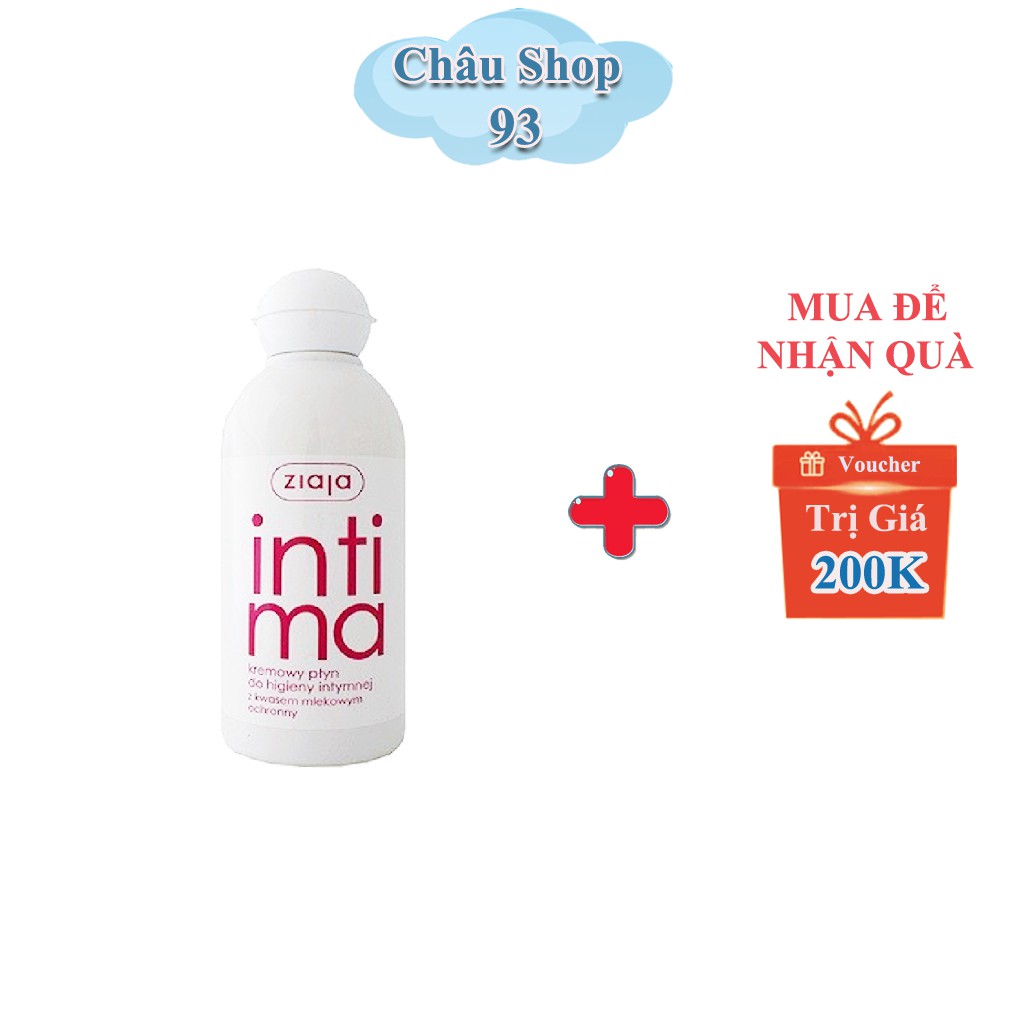 Dung Dịch Vệ Sinh Intima Ziaja 200ml - DÀNH CHO VIÊM NHẸ BỔ SUNG AXIT LACTIC dung tích 200ml