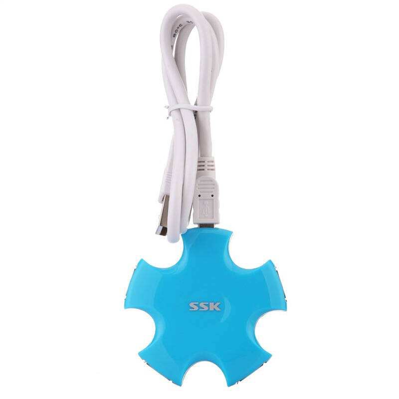 Hub USB bộ chia tín hiệu USB 2.0 SSK SHU 024 màu cam, xanh , trắng nhiều màu lựa chọn