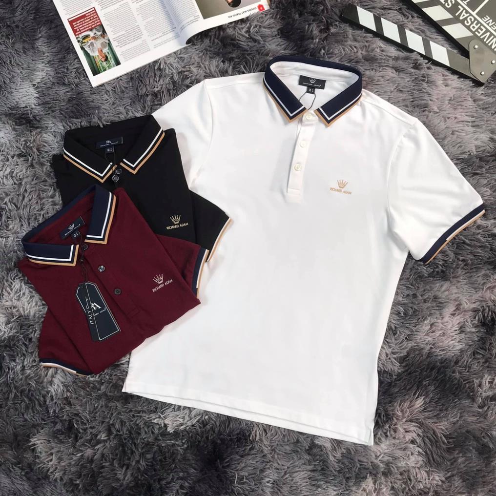 Áo Polo Nam vải Cá sấu CVC Cao Cấp RICHARD ADAM thêu ngực phong cách sang trọng