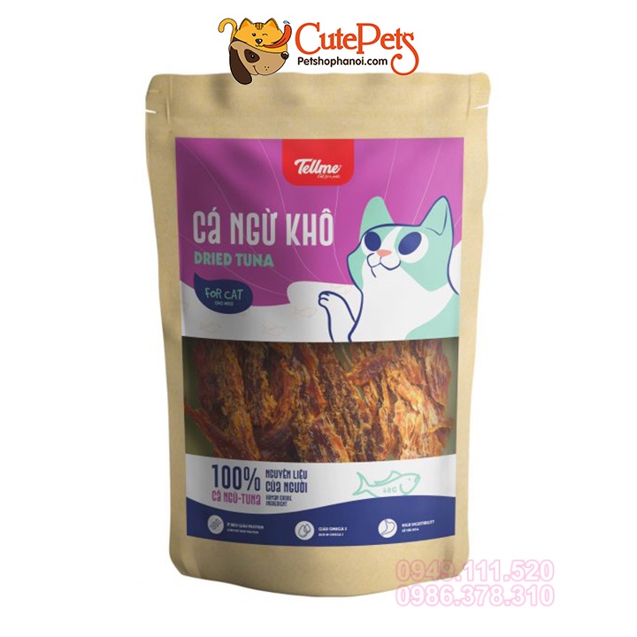 Cá Ngừ sấy khô cho MÈO Tellme 40g - CutePets