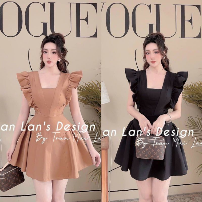 📌Váy cổ vuông tay bèo tiểu thư quá nè ❤