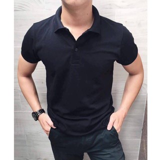 Áo Thun Nam Áo Phông Nam Ngắn Tay Cổ Bẻ Màu Đen Cao Cấp ÁO Polo Nam Cao Cấp