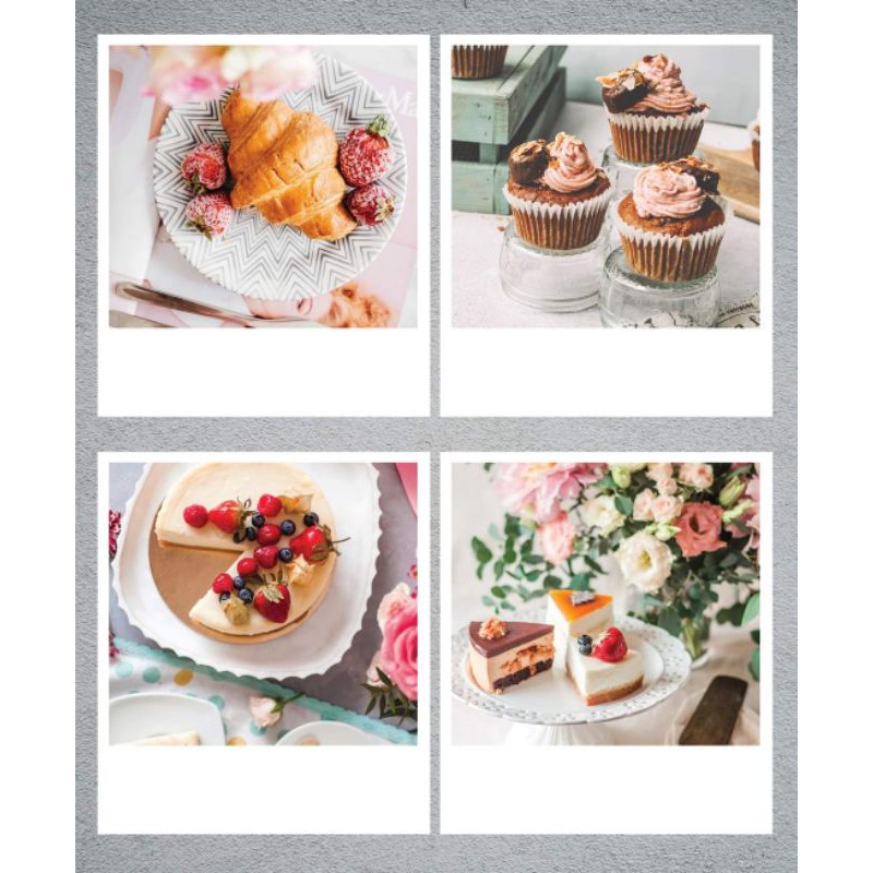 Set 8 tấm postcard hình các loại bánh decor trang trí chụp ảnh❤Tranh treo tường