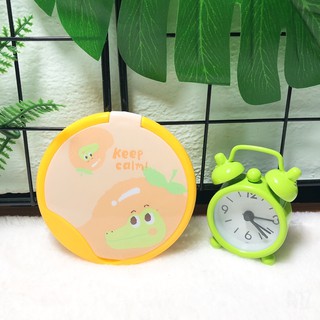 Gương Lược Mini Hình Tròn Xanh/Hồng/Tím/Cam