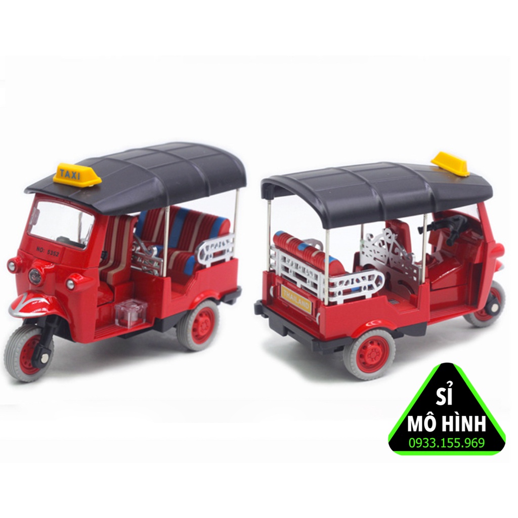 Mô hình xe Taxi tuk tuk Thái Lan bằng kim loại