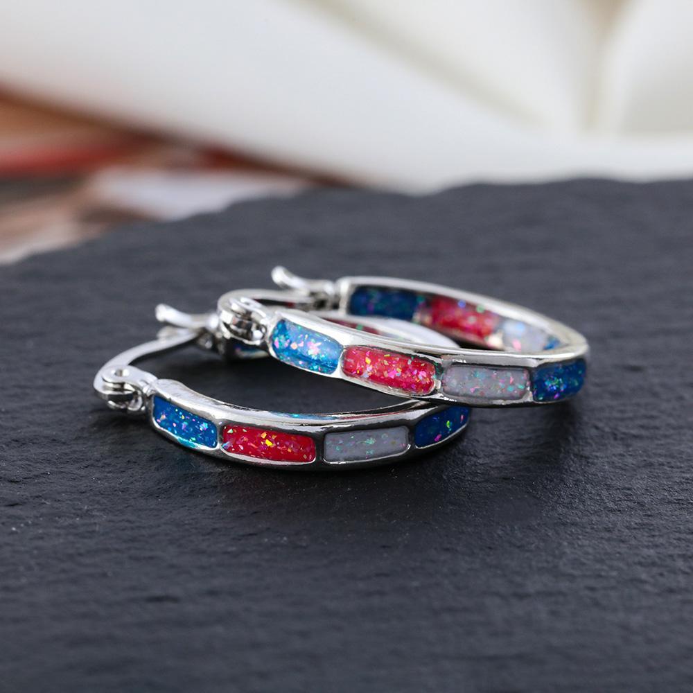 Khuyên Tai Tròn Hợp Kim Đính Đá Chakra Giảm Cân Thời Trang|Bông Tai Thời Trang Xinh Xắn Cá Tính