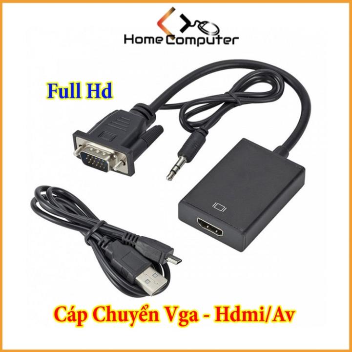 Dây cáp chuyển đổi VGA ra HDMi AV có âm thanh.Bảo hành 6 tháng - Home.mall