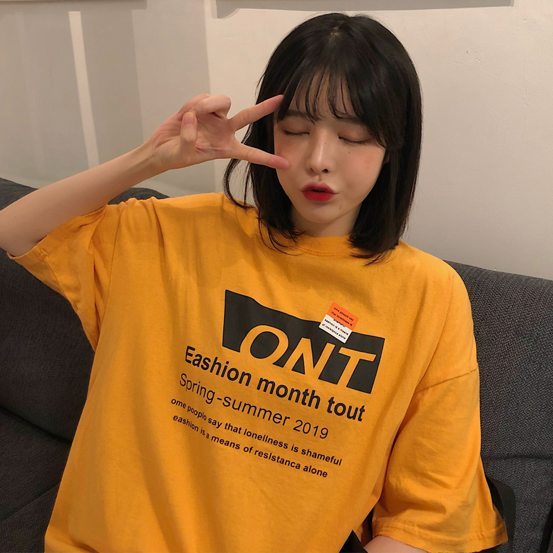 NRVP Áo Thun Nữ Ngắn Tay Dáng Rộng Thời Trang Năm 2021