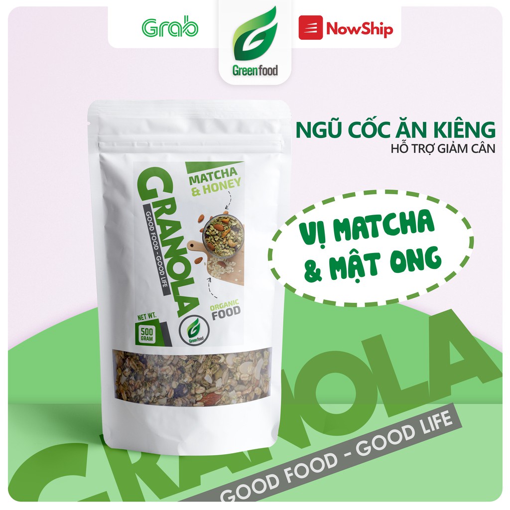 Granola siêu hạt greenfood 500g, ngũ cốc giảm cân, ăn kiêng không đường - ảnh sản phẩm 5