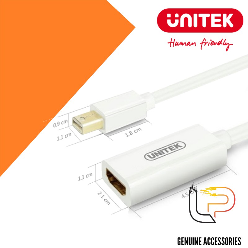 CÁP CHUYỂN MINI DISPLAYPORT TO HDMI UNITEK Y-6345WH