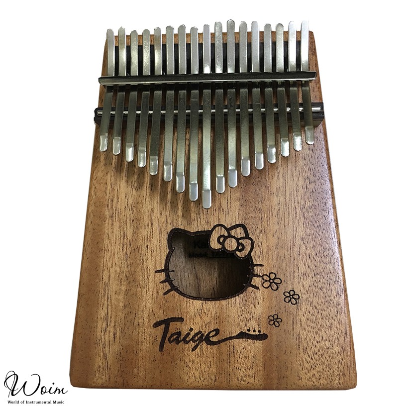 Đàn Kalimba 17 phím Taige KJ03 gỗ Mahogany - Mẫu mèo Kitty