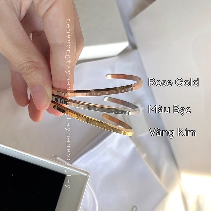 Vòng tay Cuff CK  khắc tên theo yêu cầu