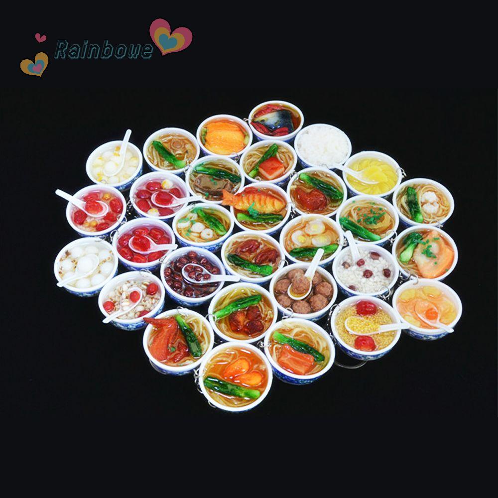 Móc Khóa Hình Tô Đựng Thức Ăn Trung Hoa Dễ Thương