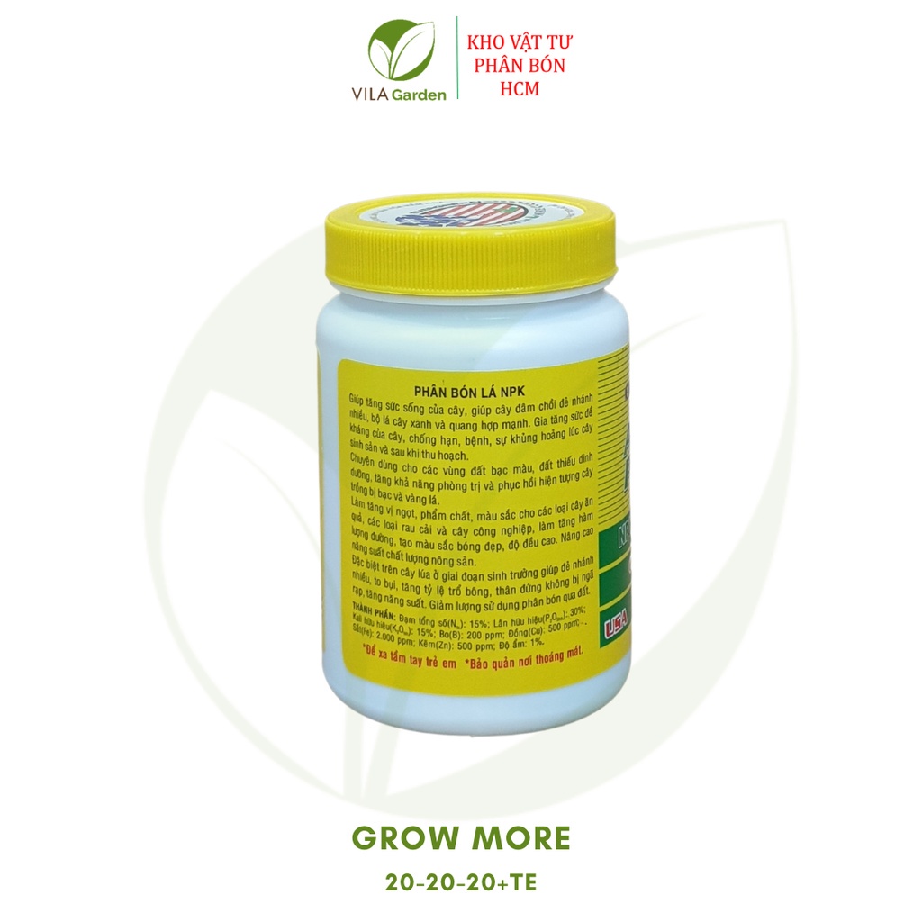 Phân bón lá Growmore 20-20-20 +TE 100g