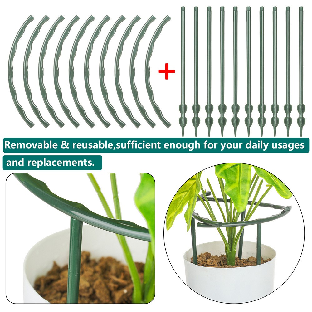 10 Thanh chắn cố định hình chữ U cắm trong chậu hoa có thể tái sử dụng