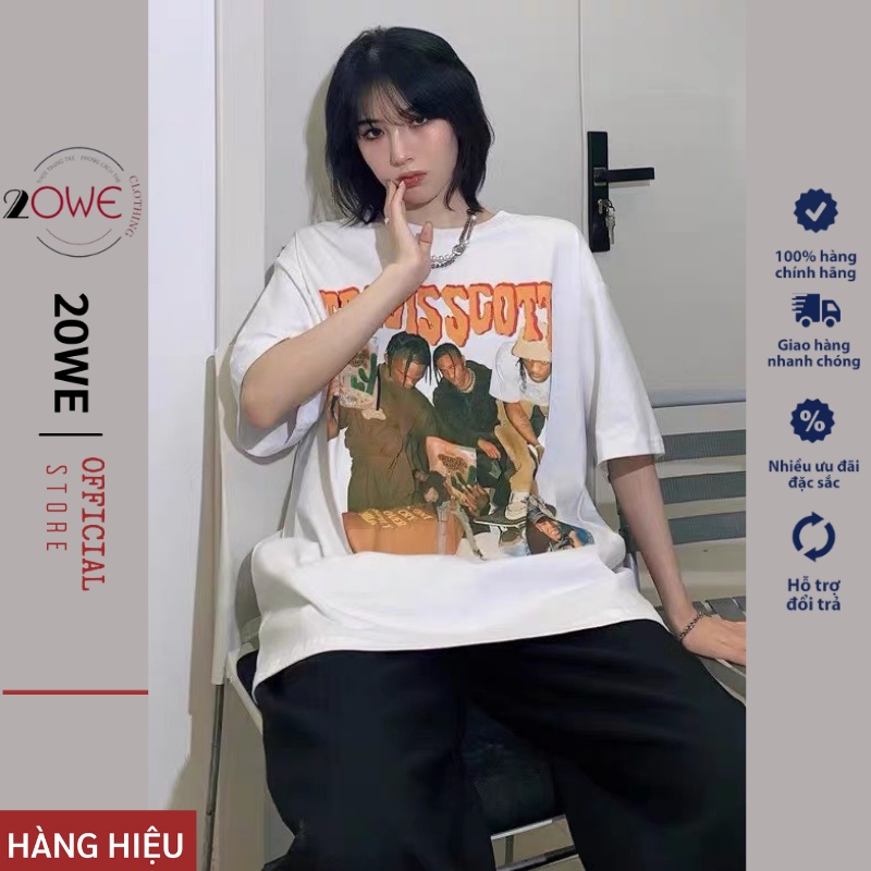 [20WE TREND ÁO HÈ THU  2022] Áo Thun Travisscott Nam Nữ Form Rộng Unisex Áo Phông Chất Cotton Cao Cấp Top Xu Hướng