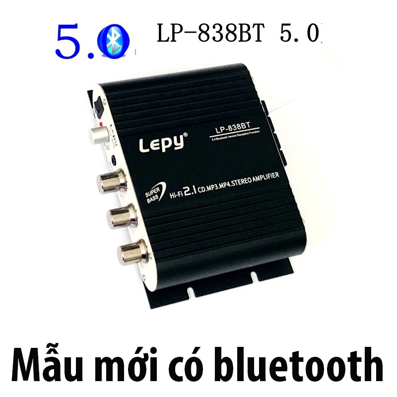 LOẠI MỚI CÓ BLUETOOTH mini lepy 838 amly lepy 838 AMPLY LEPY LP-838 12V Hi-Fi 2.1(độ xe máy,xe tải,nghe nhạc gia đình...