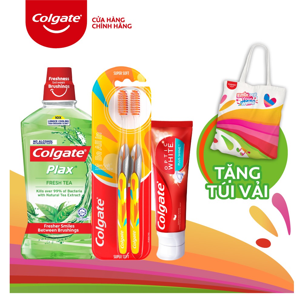 Combo Chăm sóc răng miệng Colgate phiên bản giới hạn GenZ kèm túi tote cá tính